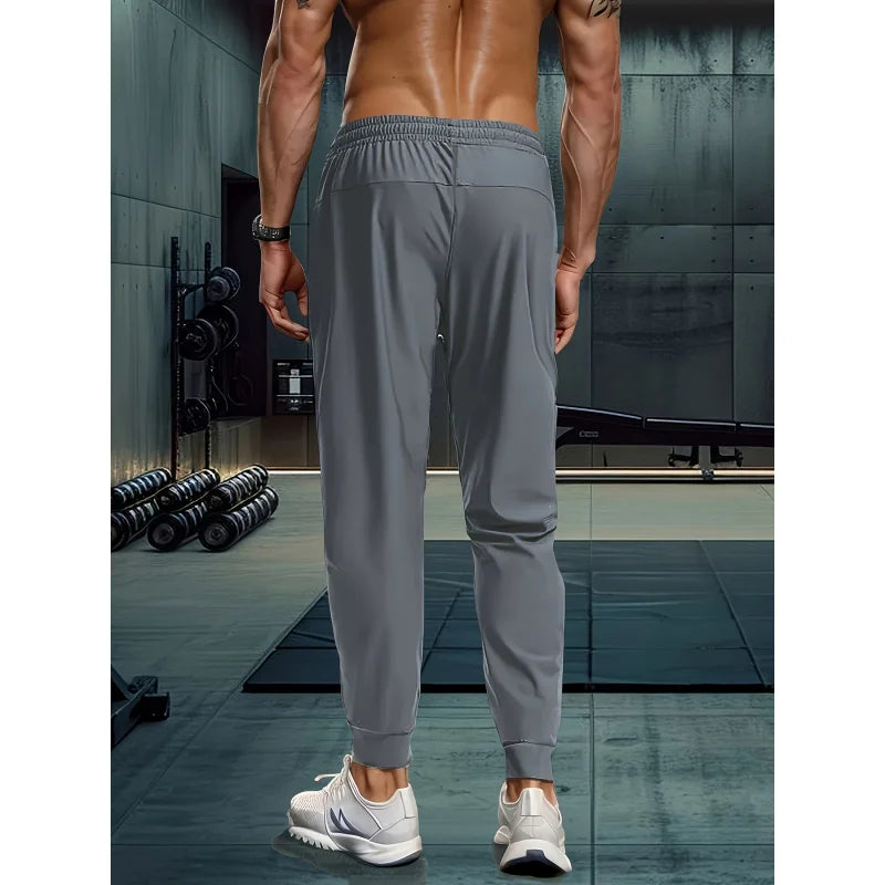 2-Pack Men's Jogger Pants – Stretch Quick-Dry Sweatpants with Zip Pockets