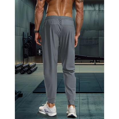 2-Pack Men's Jogger Pants – Stretch Quick-Dry Sweatpants with Zip Pockets