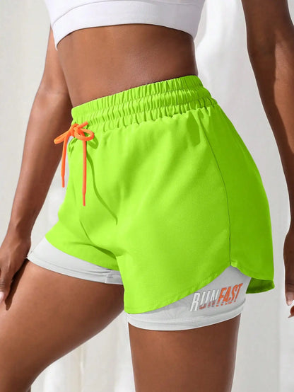 Women's 2-in-1 Running Shorts – High Waist Yoga Workout Shorts