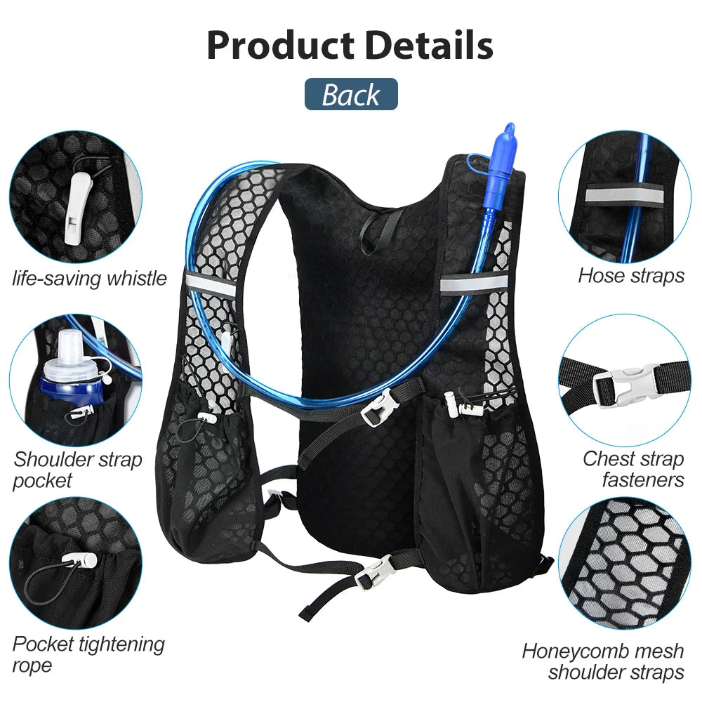 Newboler Trail Running Hydration Vest Backpack – Ultralight Breathable Marathon Pack