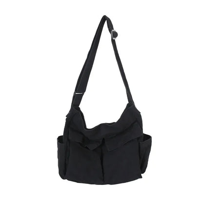 Canvas Messenger Bag – Large Capacity Women's Casual Shoulder & Crossbody Bag
