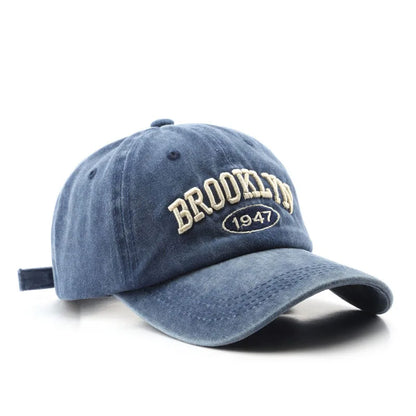 Brooklyn 1947 Embroidery Baseball Cap – Unisex Adjustable Cotton Hat