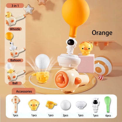 Kids Blowpipe Ball Launcher – Cute Animal Breathing Practice Toy