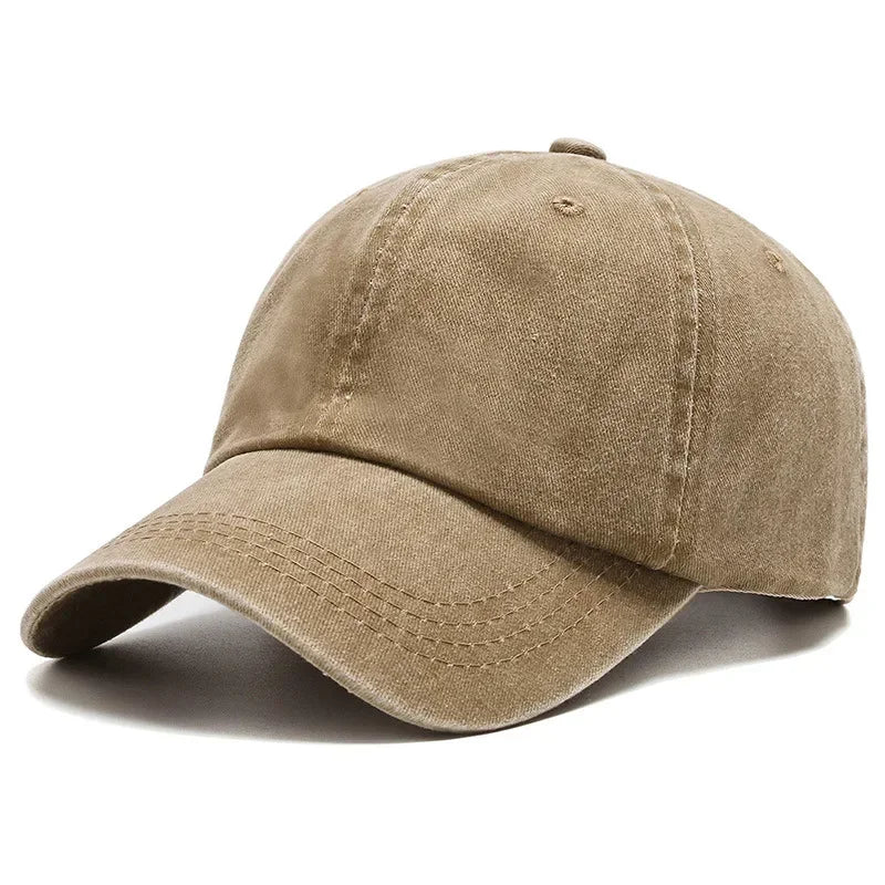 Cotton Baseball Cap – Vintage Washed Snapback Hat Unisex
