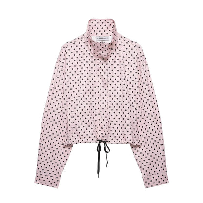 Women's Polka Dot Jacket & Shorts Set