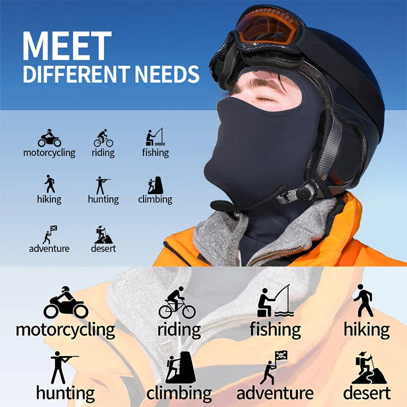Full Face Balaclava Ski Mask with Neck Gaiter – Unisex
