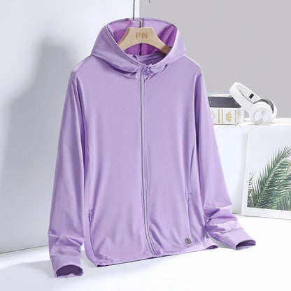 UPF 50+ Sun Protection Hoodie Jacket – Lightweight UV Coat for Men & Women