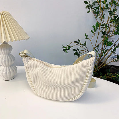 Corduroy Hobo Shoulder Bag – Retro Casual Women's Crossbody Bag