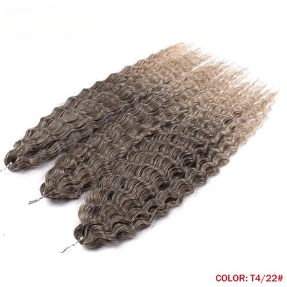 Idol 300g 22 Inch Ariel Curl Hair Water Wave Twist Crochet Synthetic Ombre Rainbow Color Braiding