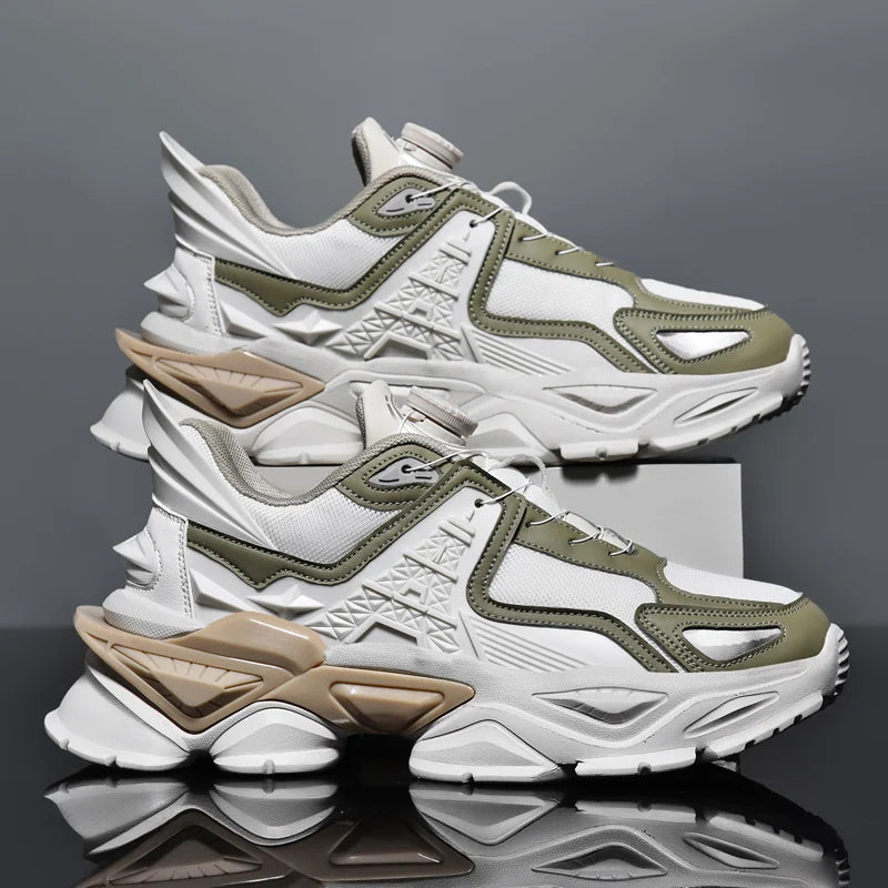 Men's Chunky Sneakers – Air Cushion Sole, Breathable Casual Running Shoes