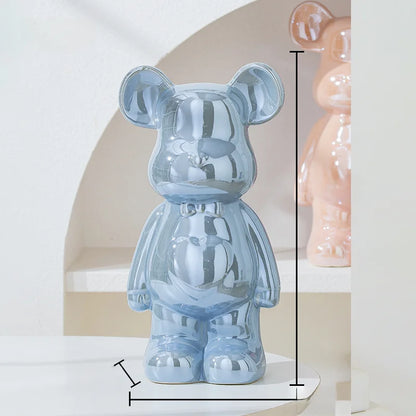 17 27 Cm Aesthetic Bear Brick Ceramic Statue Teddy Decor Action Figure Sculptures Ornament Room Home