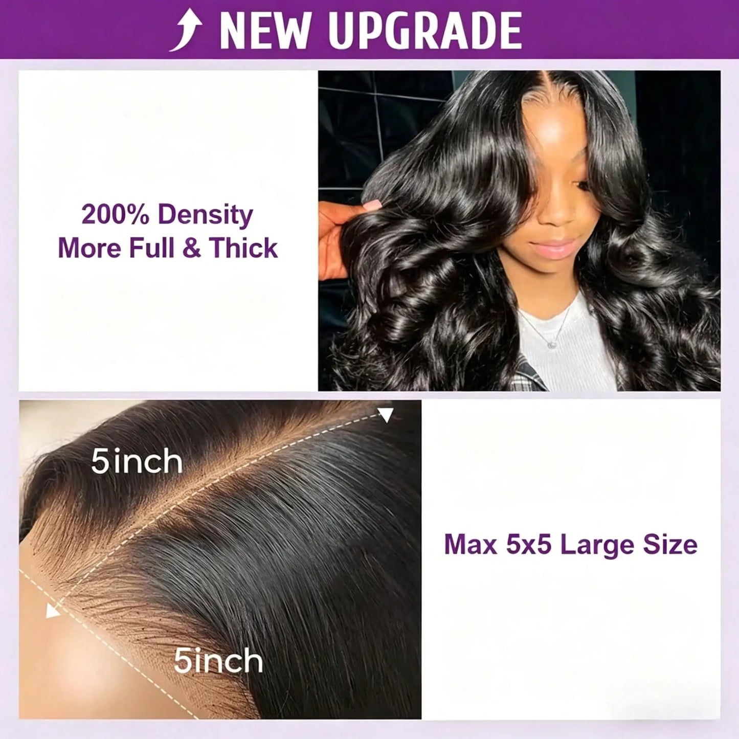 Body Wave HD Lace Front Wig – 13x4 Human Hair Natural Black