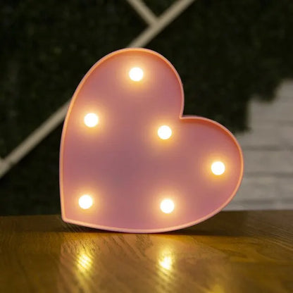 Number Letter Lamp Luminous Alphabet Led Lights Decororation Night Light Home Wedding Birthday