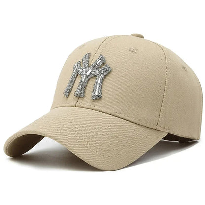 Rhinestone Baseball Cap for Women – Sparkle NY Logo Dad Hat