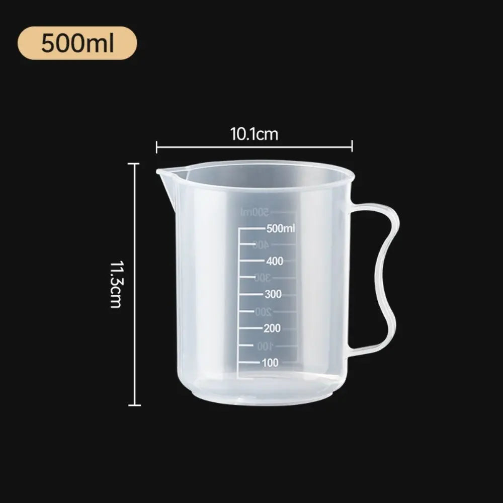 1pc Clear Graduated Measuring Cup Scale Plastic Transparent Mixing Large Capacity Lid Laboratory