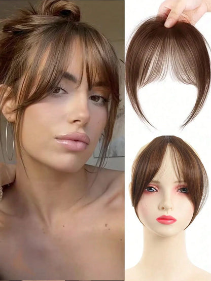 Clip-In Bangs Hair Extension – Natural Seamless French Fringe