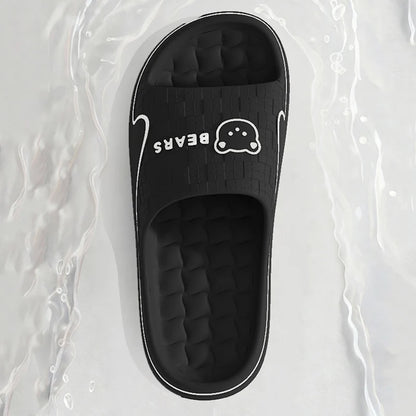 Women S Home Slippers Cute Cartoon Eva Indoor Bathroom Sandals Soft Sole Non-Slip Summer Outdoor