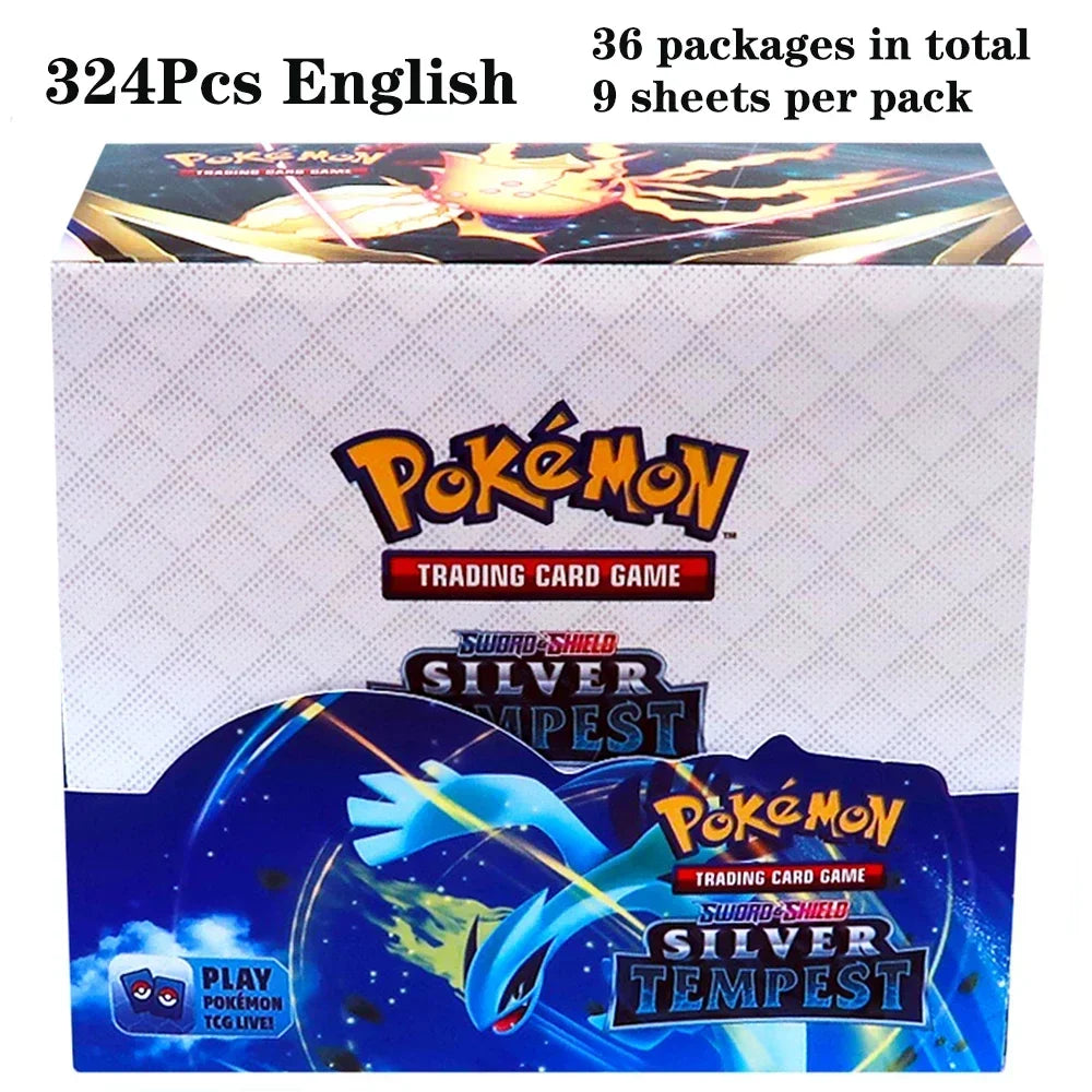 324pcs Pokemon Tcg Sword Shield Tempest Bonds Booster Box Trading Card Game Kids Toys Board