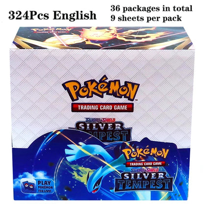 324pcs Pokemon Tcg Sword Shield Tempest Bonds Booster Box Trading Card Game Kids Toys Board