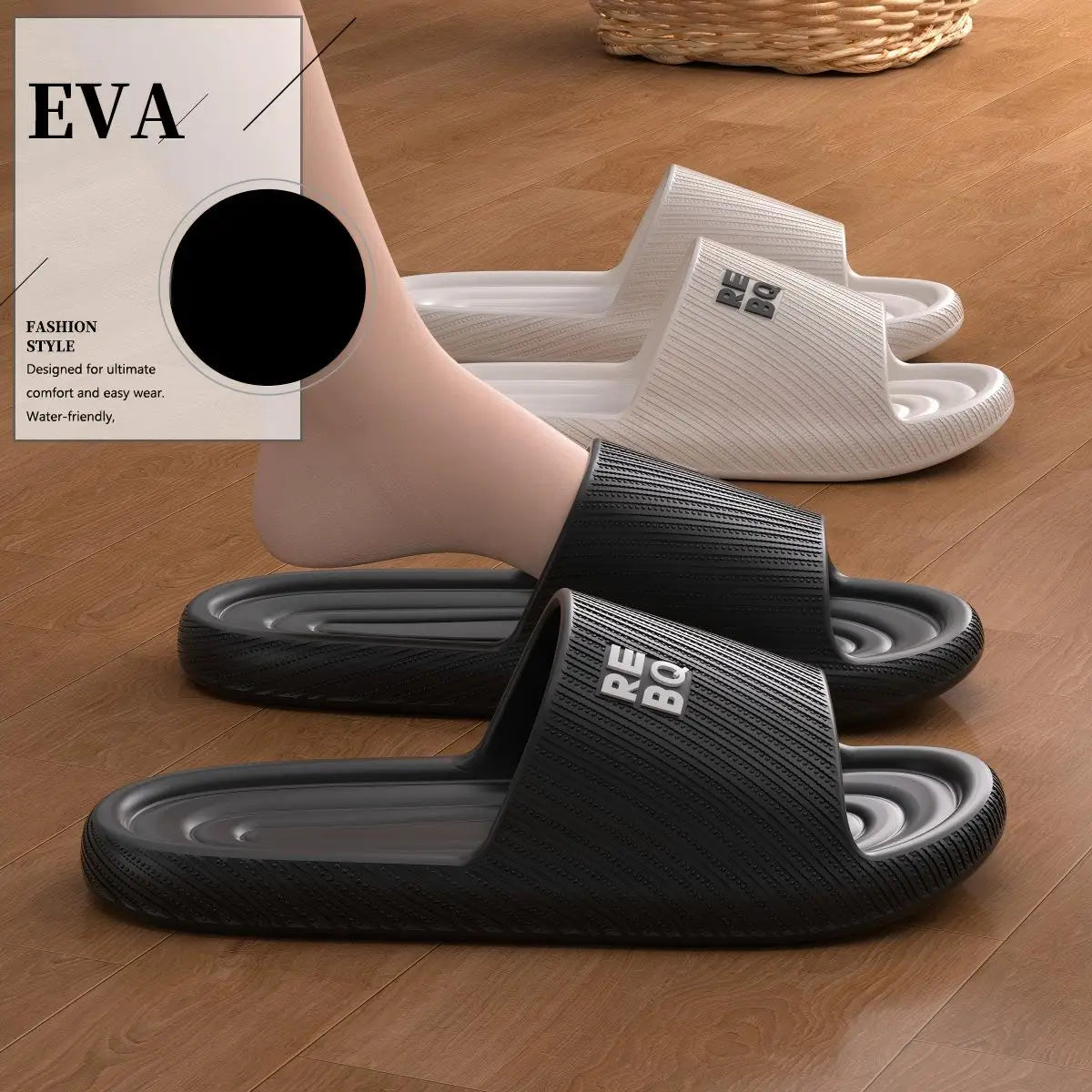 EVA Home Slippers for Men & Women – Soft Cushioned Bathroom Shower Slides