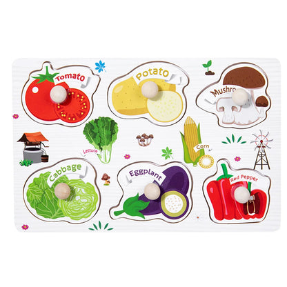 Wooden Peg Puzzle for Kids – Montessori Educational Toy