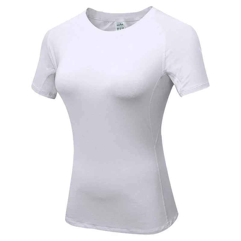 Women's Compression Athletic T-Shirt – Short Sleeve Quick Dry Workout Top