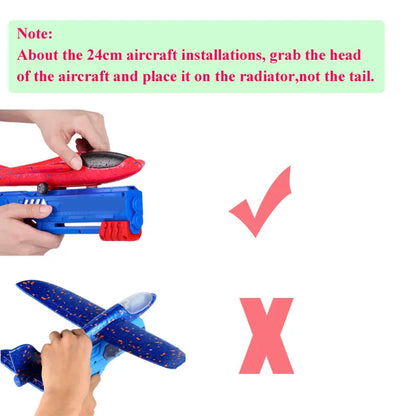 Foam Airplane Launcher Toy – Kids Catapult Glider Gun