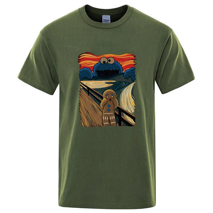 Casual Graphic T Shirt Cotton Blend Short Sleeve Tee