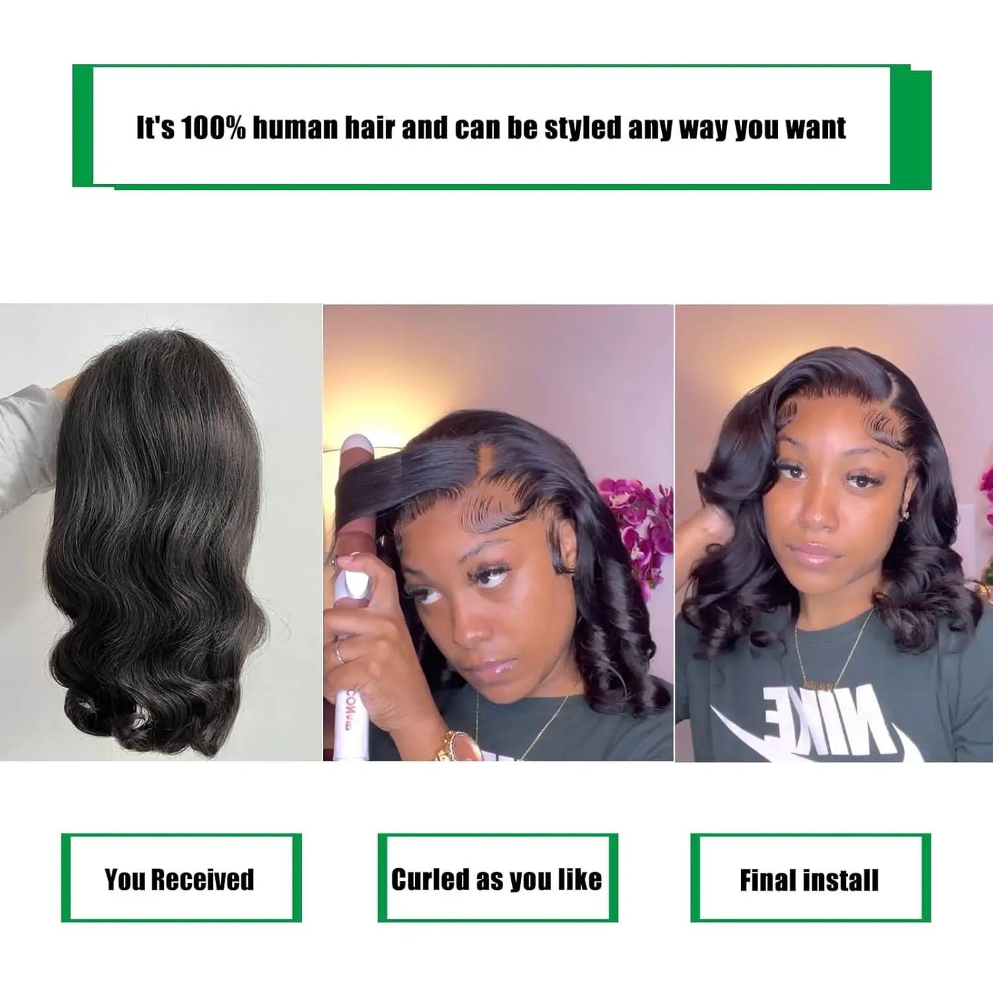 Body Wave Bob Wig - Glueless HD Lace Front Human Hair Wig