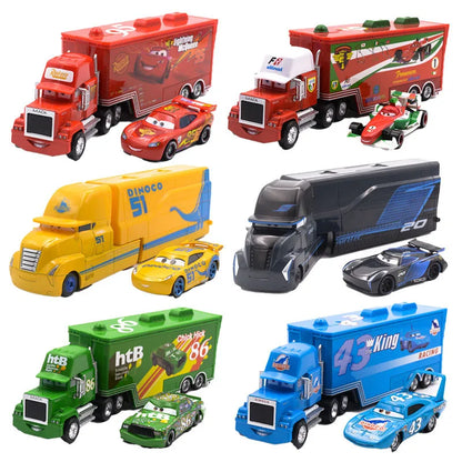 Cars Lightning McQueen Diecast Container Truck Toy