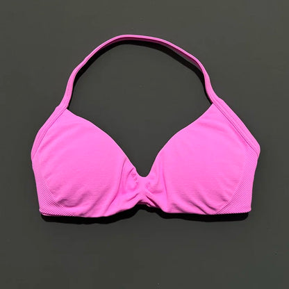 Seamless Halter Sports Bra – Women's Push-Up Gym Bra
