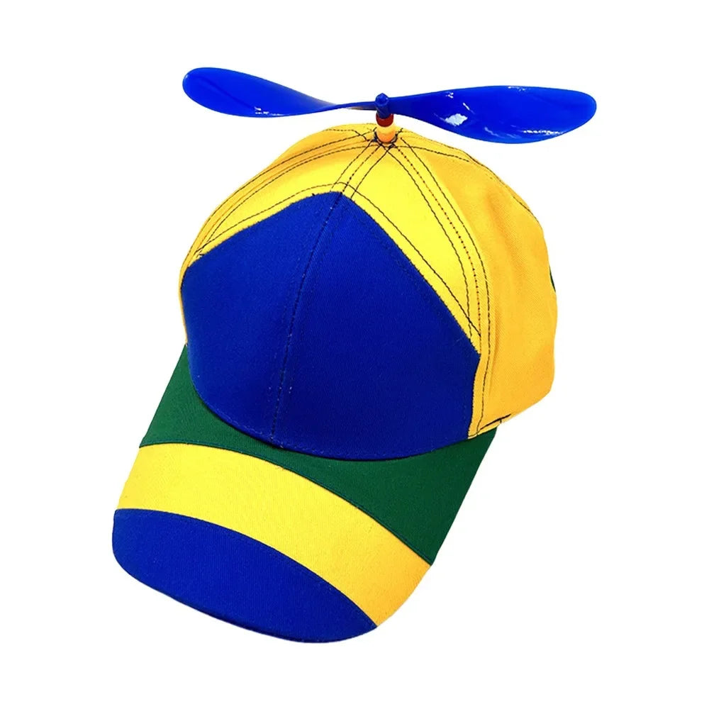 Propeller Beanie Hat – Funny Rainbow Helicopter Cap for Kids