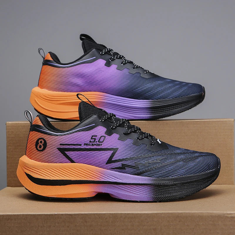 Carbon Plate Running Shoes – Soft Cushion Shock-Absorbing Unisex Sneakers
