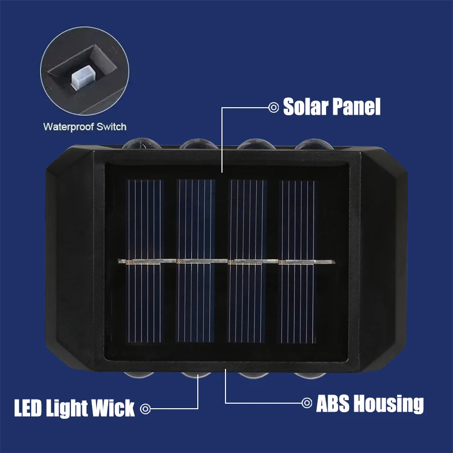 Solar Wall Light Outdoor Waterproof Led Garden Fence Lamp - Waterproof