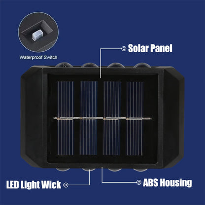Solar Wall Light Outdoor Waterproof Led Garden Fence Lamp - Waterproof