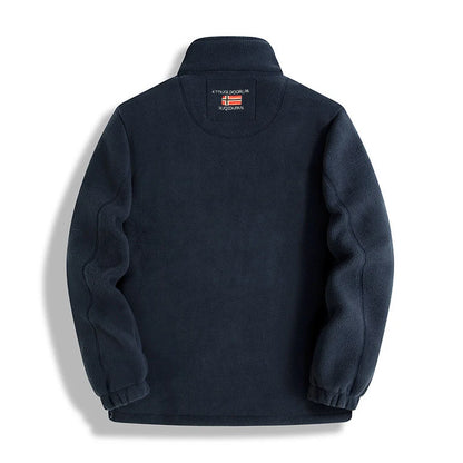 Men's Thick Polar Fleece Jacket – Full-Zip Warm Outdoor Winter Coat