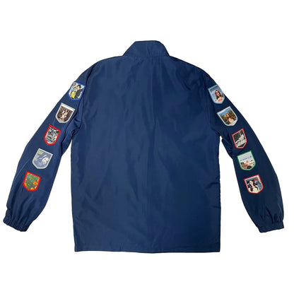 LDR Racing Jacket with Patches – Navy Blue Unisex Zip-Up Coat