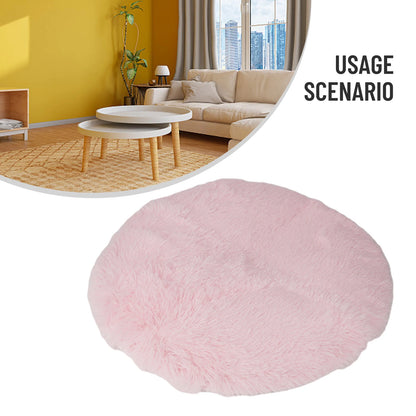 Round Shaggy Rug – Super Soft Fluffy Carpet for Living Room & Bedroom
