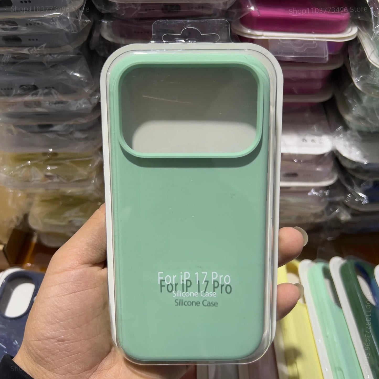 Official Liquid Silicone Skin Feel Case Iphone 17air 14 15 16 17 Pro Max Solid Candy Colour Color