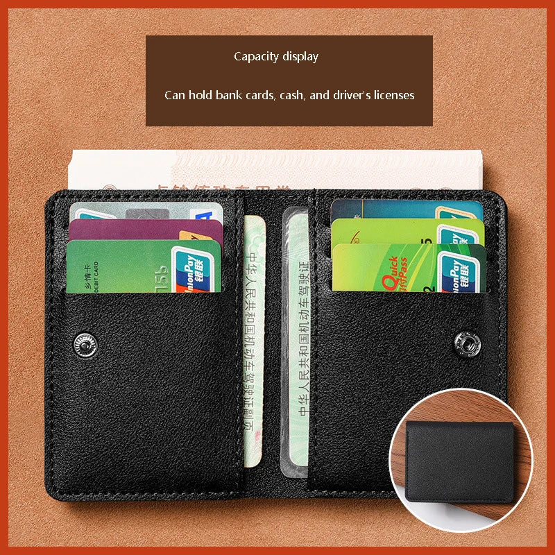 Slim Bifold Card Wallet with Driver's License Window