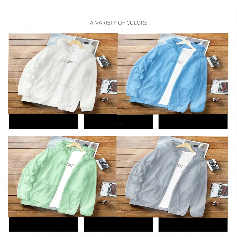 UV Sun Protection Jacket – Ultra-Thin Hooded Cooling Skin Coat