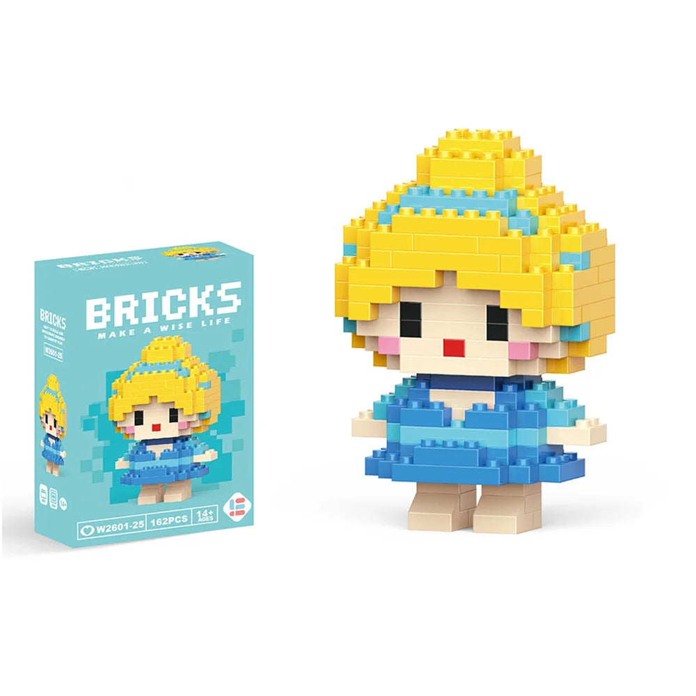 Disney Mini Building Blocks - Cute Character Micro Brick Figure Toy