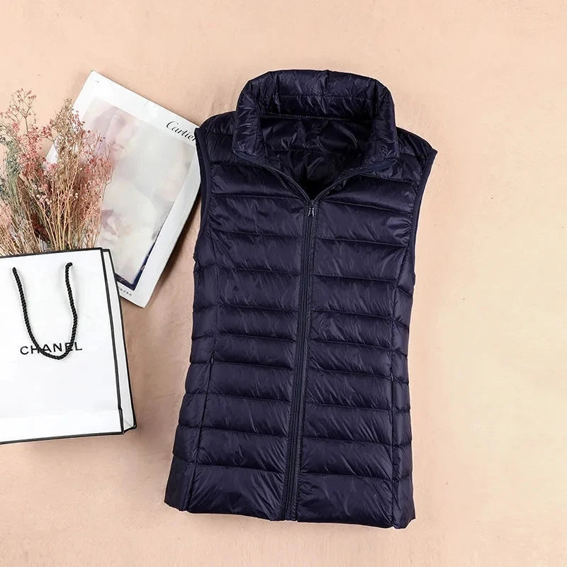 Women's Lightweight Puffer Vest – Sleeveless Down Waistcoat