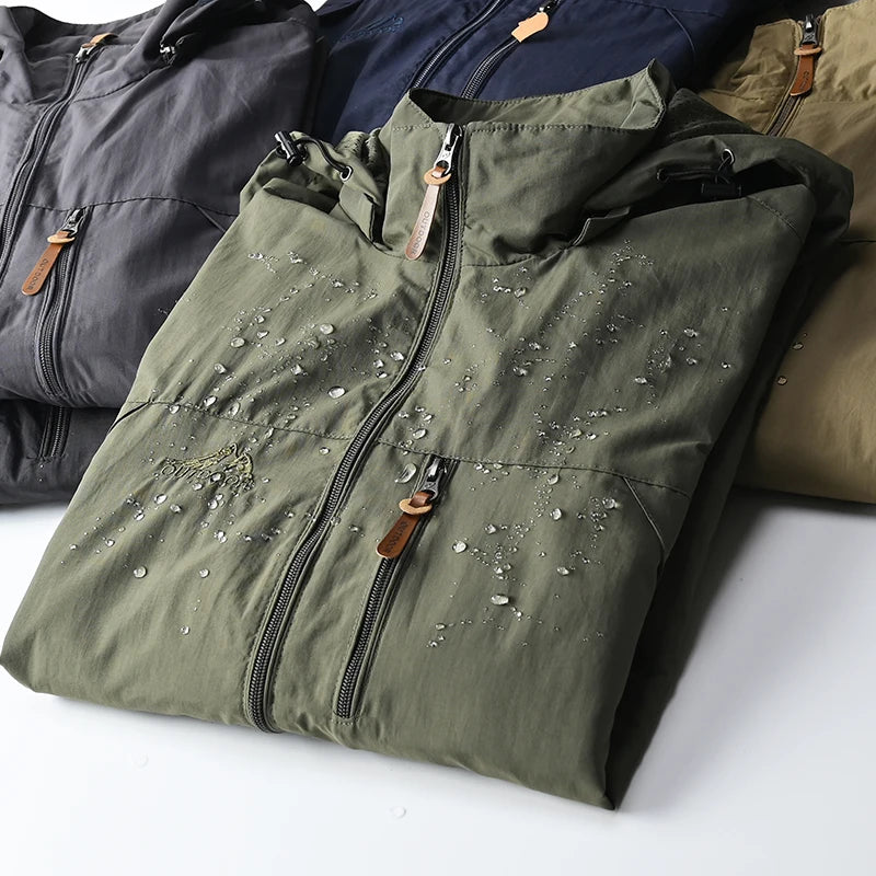 Men's Waterproof Tactical Windbreaker Jacket with Hood