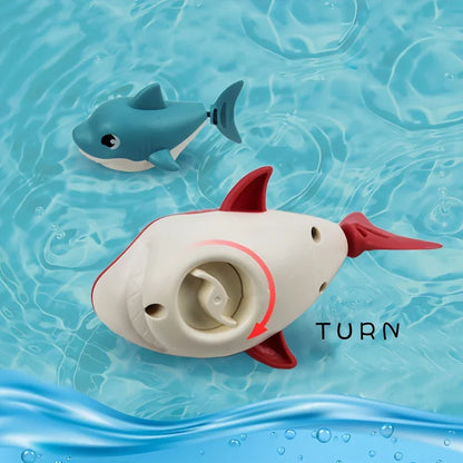 Wind-Up Shark Baby Bath Toy – Cartoon Summer Water Play