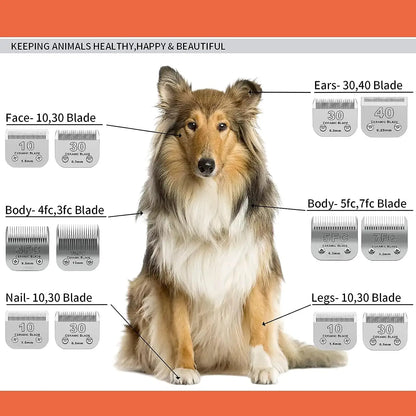 Dog Grooming Clipper Replacement Blades – Compatible with Andis Clippers