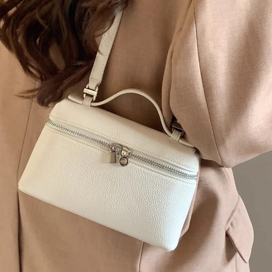Mini Lychee Grain Leather Crossbody Bag for Women