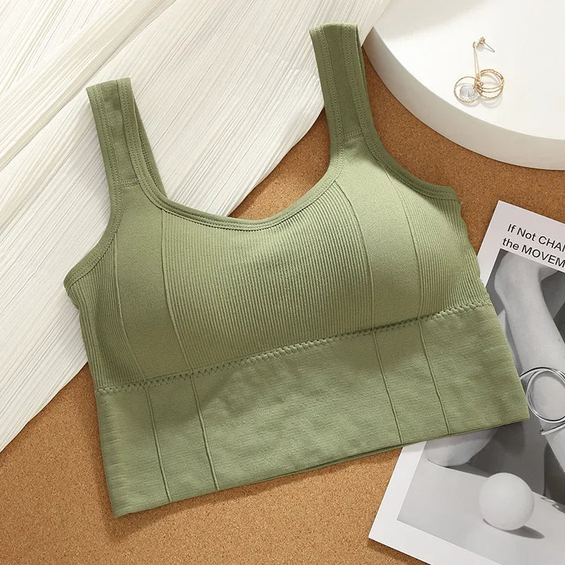 Seamless Sports Bra for Women – Breathable Crop Top for Yoga & Gym