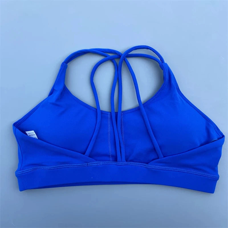 Women's Cross-Back Sports Bra – Soft Fitness Top for Yoga & Gym