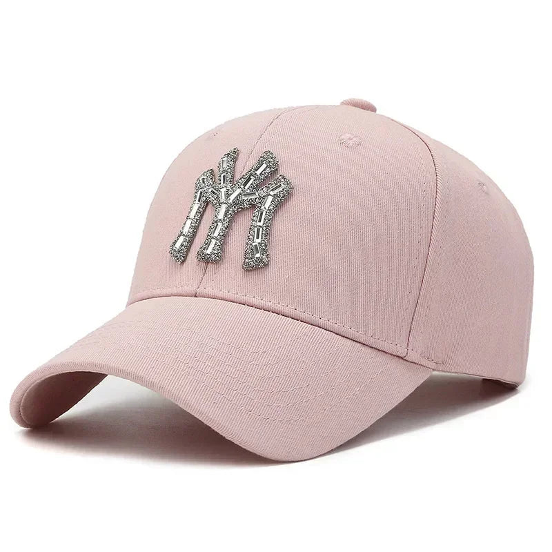 Rhinestone Baseball Cap for Women – Sparkle NY Logo Dad Hat